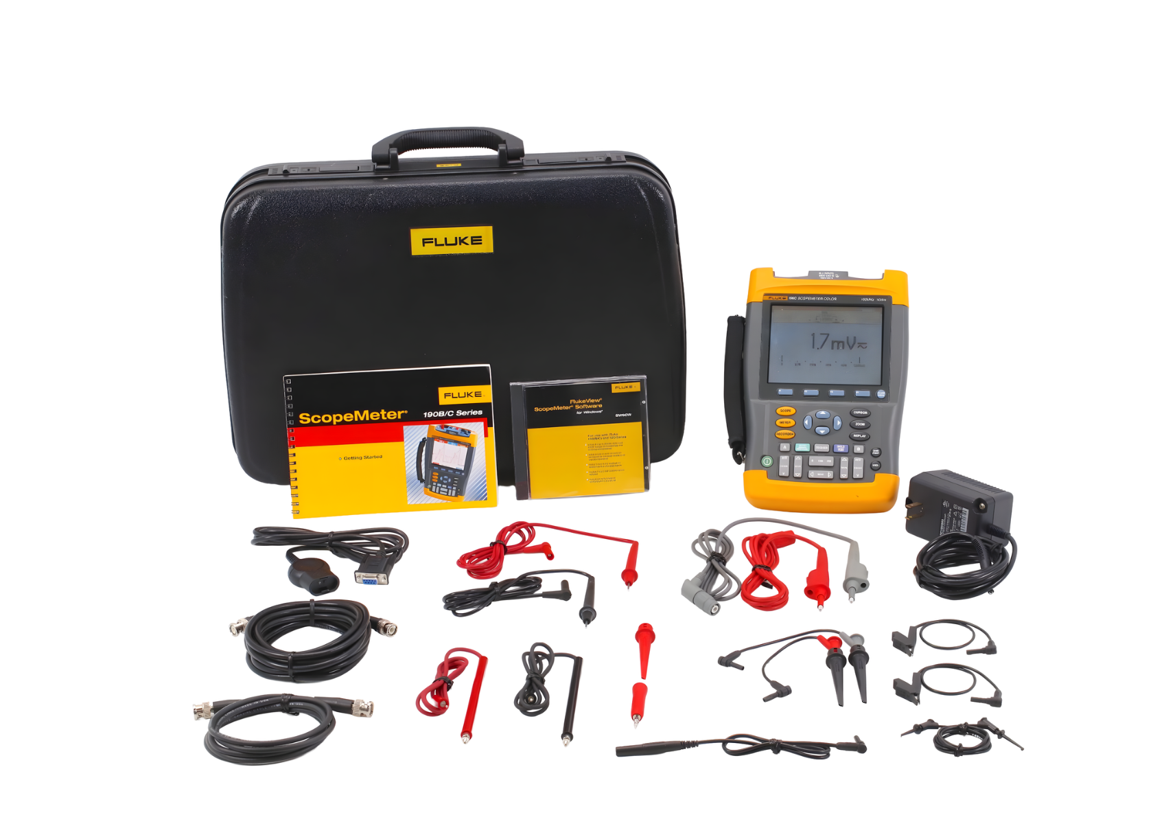 Fluke 196C ScopeMeter Oscilloscope – 100MHz, 1GS/s, Portable