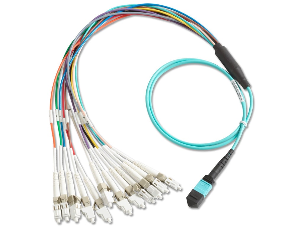 Fluke BKC-MPO-ULC Fiber Optic Breakout Cord MPO to LC