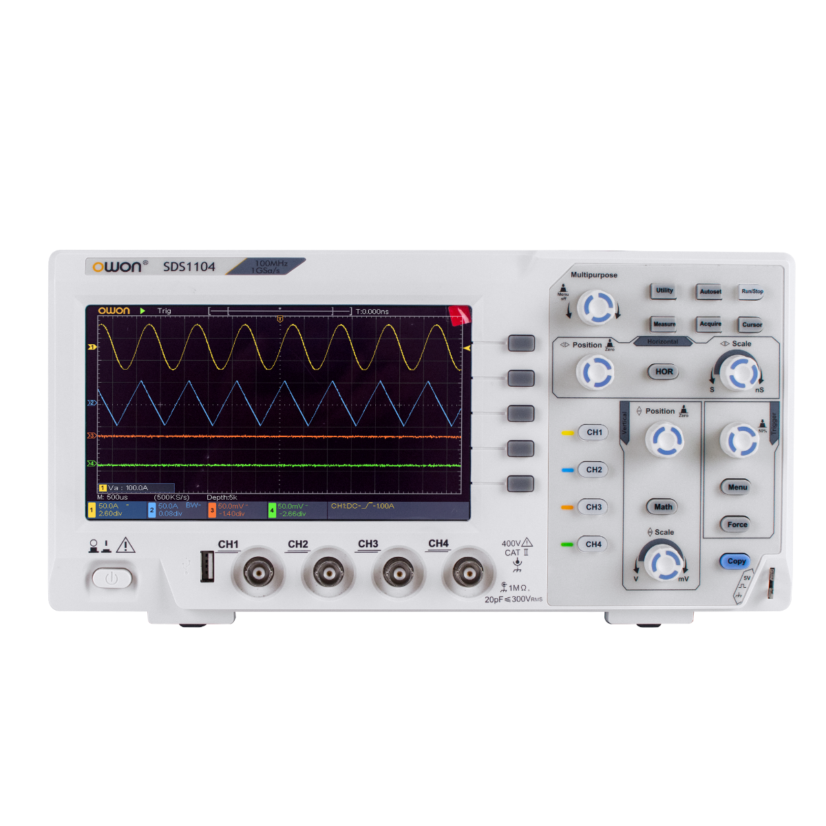 OWON SDS1104 100MHz 1Gs/s 4-Channel Super Economical Type Digital 