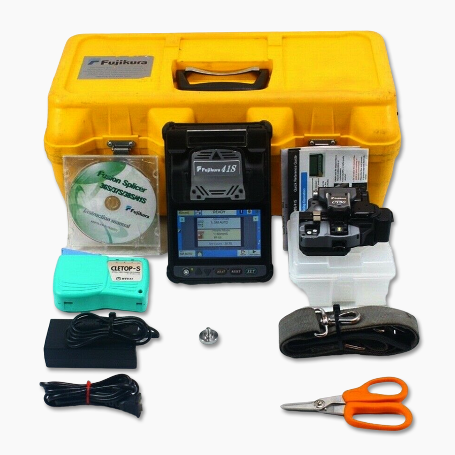 Fujikura 41S SM Fiber Fusion Splicer w/ CT-50 Cleaver Splice count
