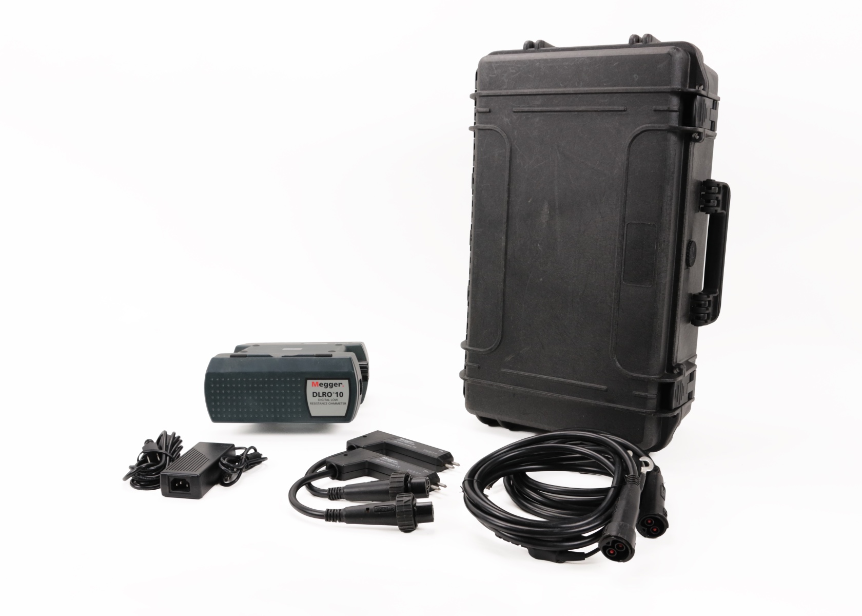 Megger DLRO10 Digital Microhmmeter Kit with P-Type Twist Probes & 3m Hook Leads