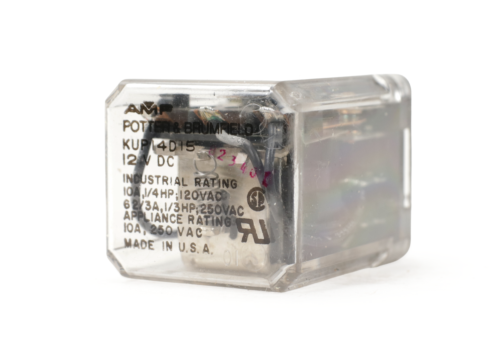 Potter & Brumfield KUP14D15 Enclosed Control Relay, 12VDC
