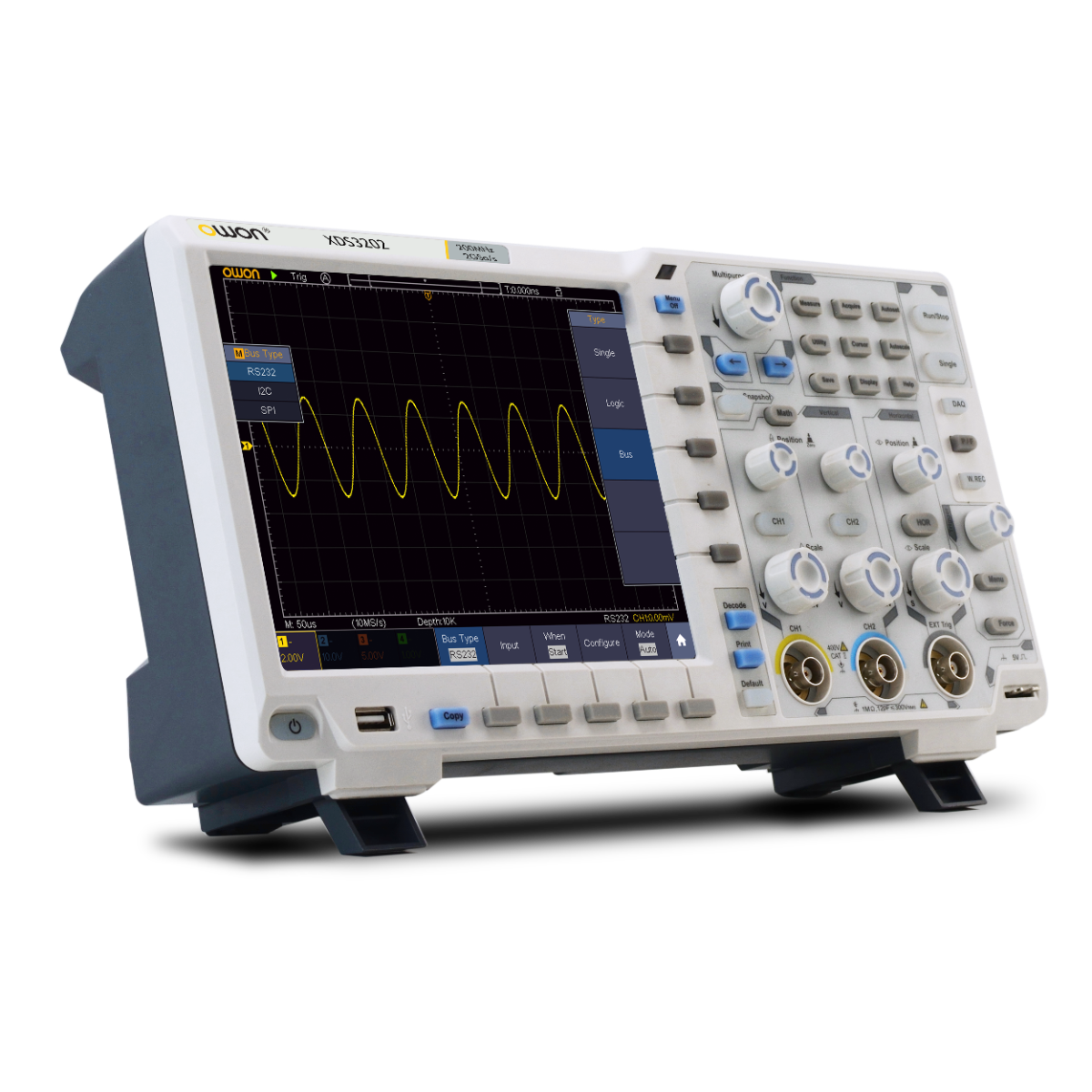 OWON XDS3202EM 200MHz 2-Channel Digital Oscilloscope with DMM